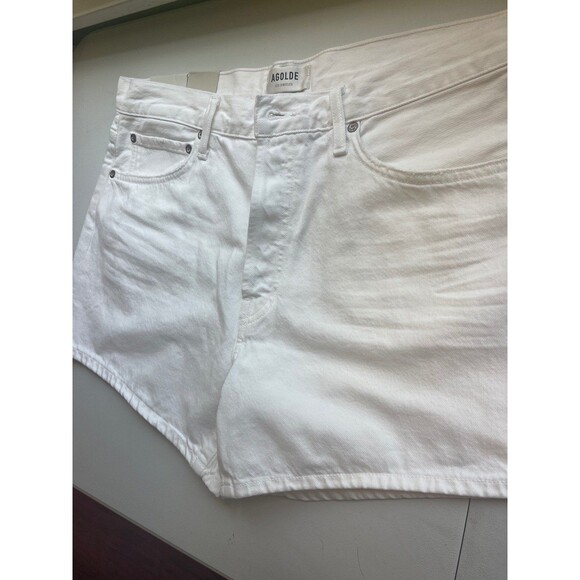 Agoldie Women's Jean Shorts Plus Size 32 (14) Parker Long Denim Short Dough NEW - Picture 9 of 11